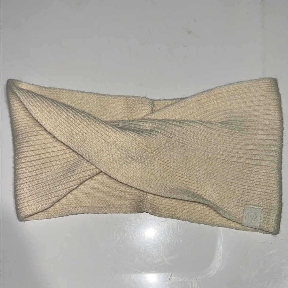 Cream Knit Headband